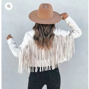 White Fringe Jacket